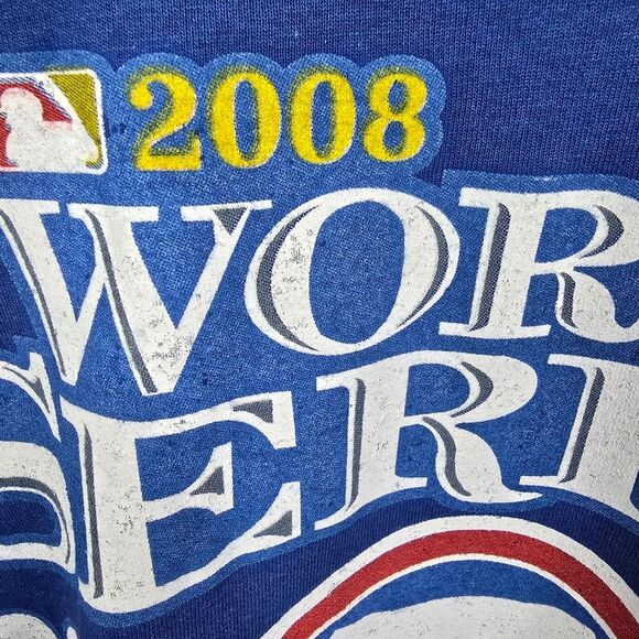 Jerzees Phl Phillies 2008 WS Champs Doublesided Roster Scoresheet Tee XL - Picture 6 of 7